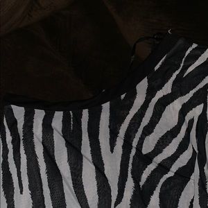 Off the shoulder zebra print blouse
